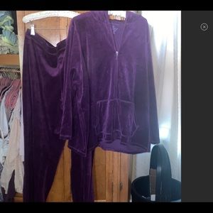 IN SEARCH OF!!! Purple velvet jogger set